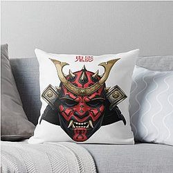 Samurai Darth Maul Throw Pillow
