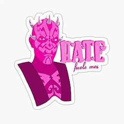 Hate Fuels Me Darth Maul Sticker
