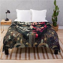 Darth Maul Ritualist Dark Symbolic Warrior Throw Blanket