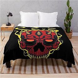 Darth Maul Skull Throw Blanket
