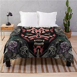 Darth Maul Ritualist Symbolic Dark Warrior Throw Blanket
