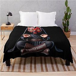 Darth Maul Meditating Structure and Power Throw Blanket