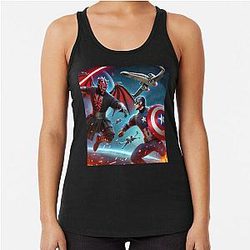 Captain America vs Darth Maul Racerback Tank Top