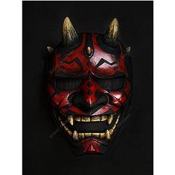 Japanese Hannya Airsoft Mask Samurai Oni Kabuki NOH Halloween Costume Cosplay Prop Home Decor Wall Helmet KK23