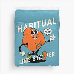 Habitual Line Stepper - Dave Chappelle Show Quote - Cold Blooded - Blackness - Original Art - Fury of Rick James Bitch Wearing Unity Ring Duvet Cover