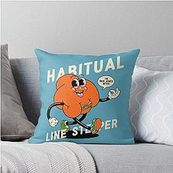 Habitual Line Stepper - Dave Chappelle Show Quote - Cold Blooded - Blackness - Original Art - Fist of Rick James Bitch Wearing Unity Ring Pillow