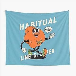 Habitual Line Stepper - Dave Chappelle Show Quote - Cold Blooded - Blackness - Original Art - Rick James Bitch Wearing Unity Ring Tapestry
