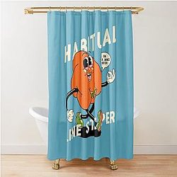 Habitual Line Stepper - Dave Chappelle Show Quote - Cold Blooded Blackness Original Art Fist of Rick James Bitch Wearing Unity Ring Shower Curtain
