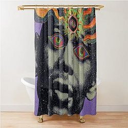 Surreal Rocky Waves Dave Chappelle - Psychedelic Abstract Art Shower Curtain