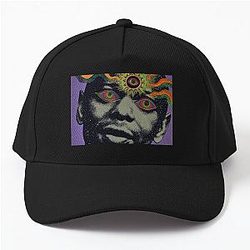 Surreal Fiery Waves Dave Chappelle Psychedelic Abstract Retro Art Baseball Cap