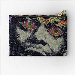 Surreal Fiery Waves Dave Chappelle Psychedelic Abstract Retro Art Pouch