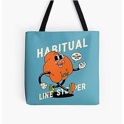 Habitual Line Steppers 
Dave Chappelle Show Quote 
Cold Blooded 
Blackness 
Original Art 
Fist of Rick James Bitch Wearing Unity Ring All Over Print Tote Bag