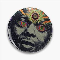 Surreal Waves Dave Chappelle Psychedelic Abstract Retro Art Pin