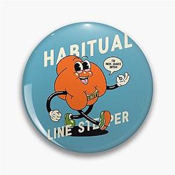 Habitual 라인 스테퍼 - Dave Chappelle 쇼 인용 - 냉혈 - 흑색 - 원본 예술 - 죽음의 주먹 - Unity Ring Pin 착용