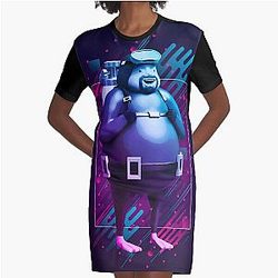 Dave The Diver Moderno Graphic Design T-Shirt Dress