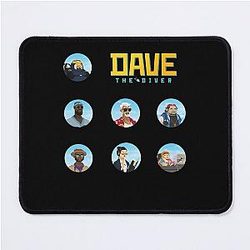 Dave il più grande collettore diver set adesivi Classic Mousepad