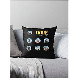 Dave the diver sticker set Classic Throw Pillow