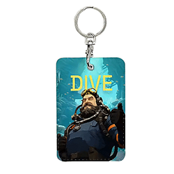 Holders Anti-lost Student ID Card DTNK0408 Dave The Diver Keychain