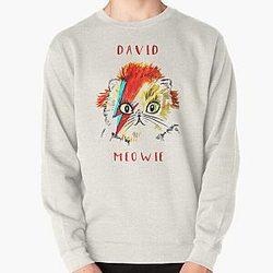 David Bowie Cat  Pullover Sweatshirt