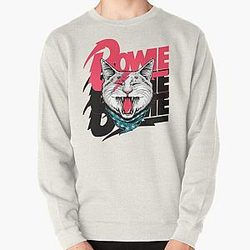 David Bowie Cat  Pullover Sweatshirt