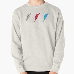 David Bowie Triple Lightning Bolt Pullover Sweatshirt