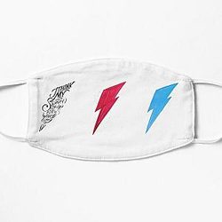 David Bowie Triple Lightning Bolt Flat Mask