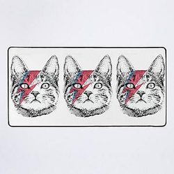 Ziggy Stardust Cat , David Bowie, Wo Desk Mat