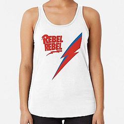 David Bowie Rebel Rebel Racerback Tank Top