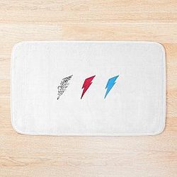 David Bowie Triple Lightning Bolt Bath Mat
