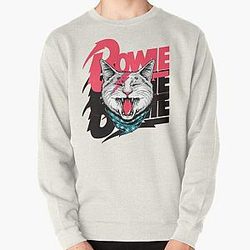 David Bowie Cat  Pullover Sweatshirt