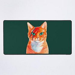David Bowie Cat Rebel Desk Mat