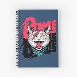 David Bowie Cat  Spiral Notebook
