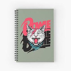 David Bowie Cat  Spiral Notebook