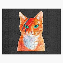 David Bowie Cat Rebel Jigsaw Puzzle