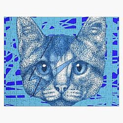 David Bowie Cat Jigsaw Puzzle