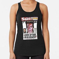explore climbing national park david bowie lazarus, lazarus david bowie retro Racerback Tank Top