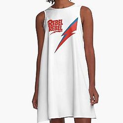 David Bowie Rebel Rebel A-Line Dress