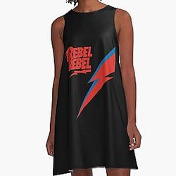 christmas time blue love david bowie lazarus, lazarus david bowie and love together A-Line Dress