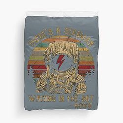 Men Women David Bowie Theres A Atarman  Duvet Cover