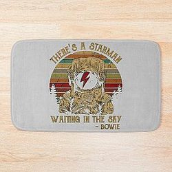 Men Women David Bowie Theres A Atarman  Bath Mat