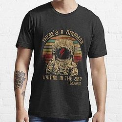 Men Women David Bowie Theres A Atarman Essential T-Shirt