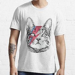 Ziggy Stardust Cat , David Bowie, Wo Essential T-Shirt