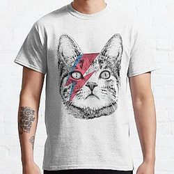 Ziggy Stardust Cat David Bowie Wo  Classic T-Shirt