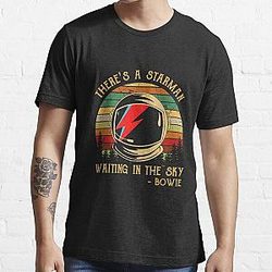 Men Women David Bowie Theres A Atarman Essential T-Shirt