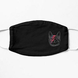 Ziggy Stardust Cat David Bowie Wo  Flat Mask