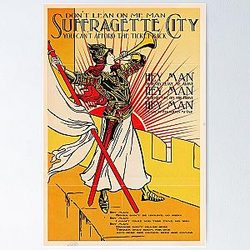 David Bowie Suffragette City 1910s Women's Suffrage Poster