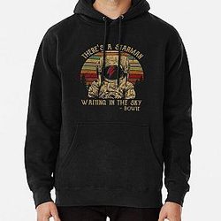 Men Women David Bowie Theres A Atarman  Pullover Hoodie