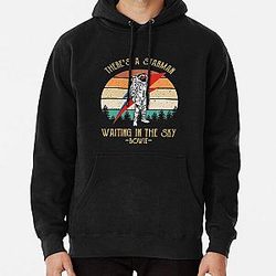 Vintage Men Women David Bowie Theres A Starman Pullover Hoodie