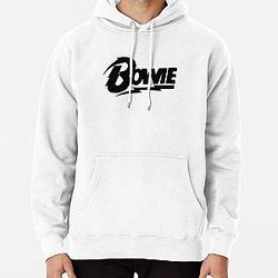 David Bowie Black Script Pullover Hoodie