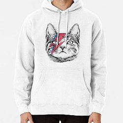 Ziggy Stardust Cat David Bowie Wo  Pullover Hoodie